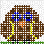 Kralenplank Uil 1