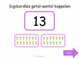 Digibord - Getal aantal koppelen tm 20