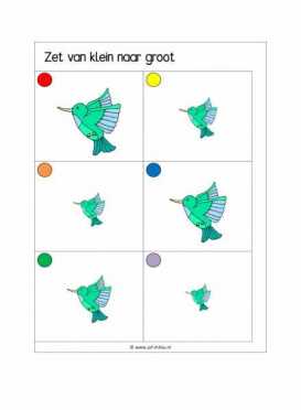 Knijpkaarten Zet van klein naar groot
