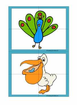 Werkblad vogels - Puzzel