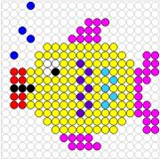 Kralenplank Vis