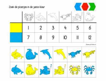 Loco Zoek de plaatjes in de juiste kleur