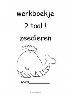 Werkboekje taal zeedieren 2