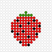Kralenplank Aardbei