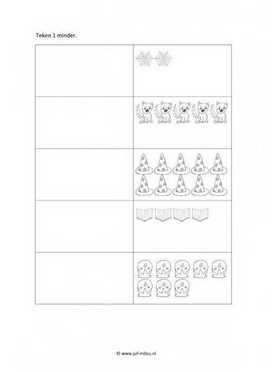 Werkblad heksen en tovenaars - 1 minder