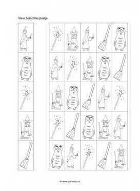 Werkblad heksen en tovenaars - Dezelfde 2