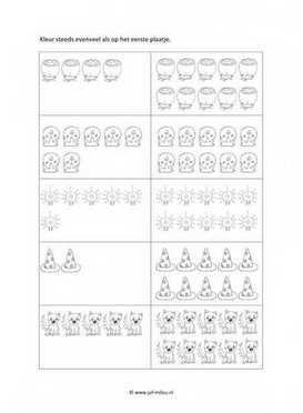 Werkblad heksen en tovenaars - Evenveel 1