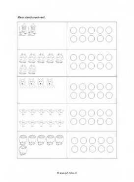 Werkblad heksen en tovenaars - Evenveel 3