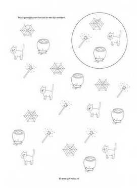 Werkblad heksen en tovenaars - Groepjes van 4