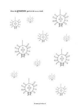 Werkblad heksen en tovenaars - Klein en groot