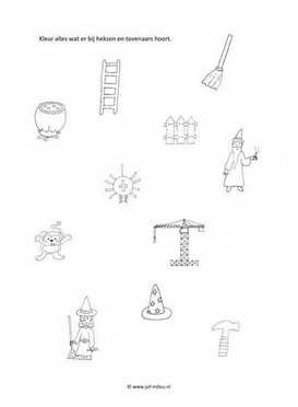 Werkblad heksen en tovenaars - Sorteren