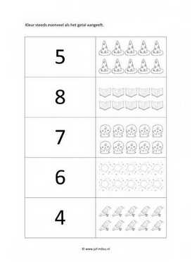 Werkblad heksen en tovenaars - Tellen 2
