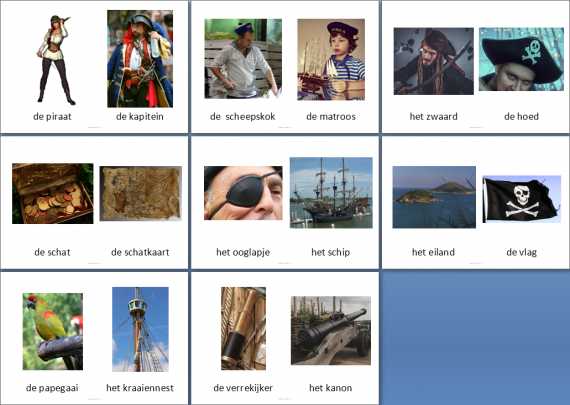Themakaarten - piraten - klein