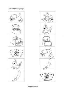 Werkblad piraten - Dezelfde 1