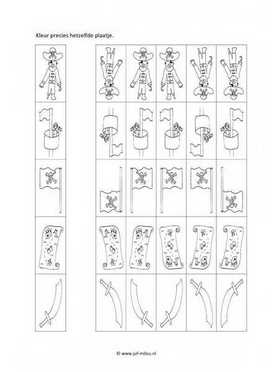 Werkblad piraten - Dezelfde 3