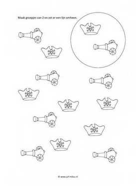 Werkblad piraten - Groepjes van 2