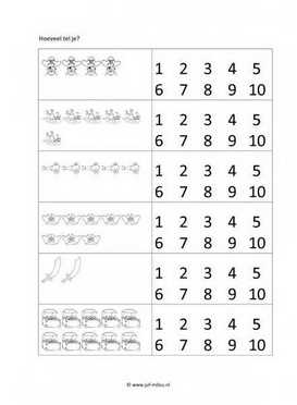 Werkblad piraten - Tellen 1