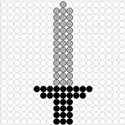 Kralenplank Zwaard 1
