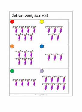 Knijpkaarten Zet van weinig naar veel