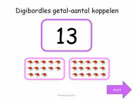 Digibord - Getal aantal koppelen tm 20