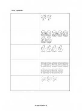 Werkblad pasen - 1 minder
