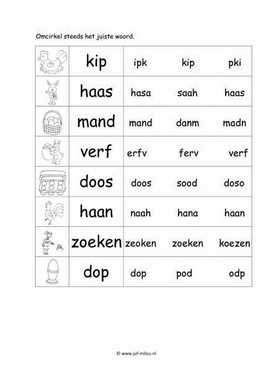 Werkblad pasen - Woordherkenning 2 makkelijk