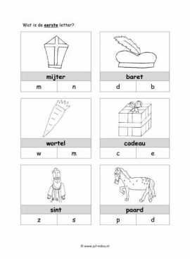 Werkblad sinterklaas - Beginletter makkelijk 2