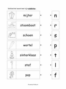 Werkblad sinterklaas - Eindletter moeilijk 2