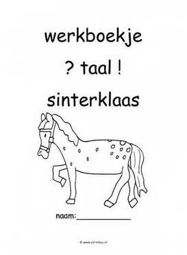 Werkboekje taal sinterklaas 1