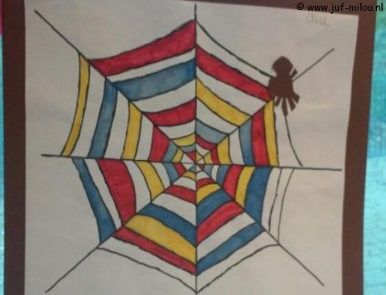 Knutselen Mondriaan spinnenweb