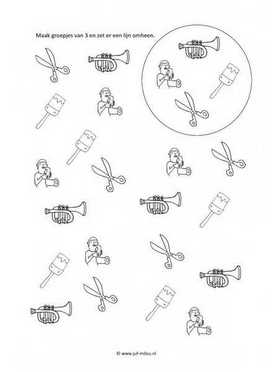 Werkblad kunst - Groepjes van 3