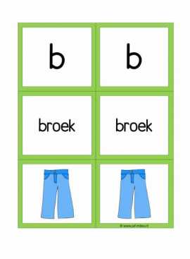 Werkblad kleding - Themawoorden