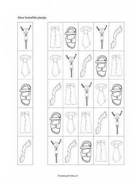 Werkblad kleding - Dezelfde 2