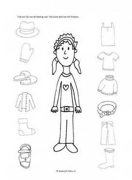 Werkblad kleding - Ordenen