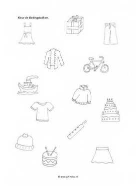 Werkblad kleding - Sorteren