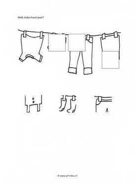 Werkblad kleding - Visuele waarneming