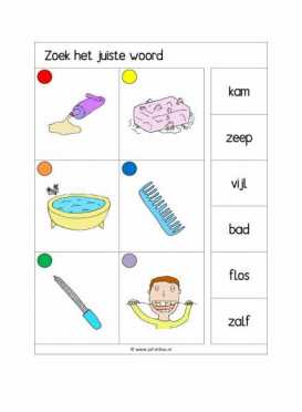 Knijpkaarten Zoek het juiste woord