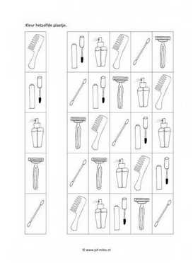 Werkblad verzorging - Dezelfde 3