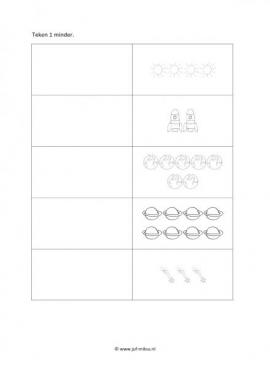 Werkblad ruimte - 1 minder