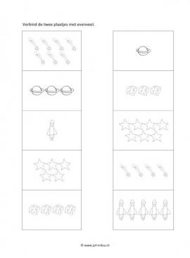 Werkblad ruimte - Evenveel 4