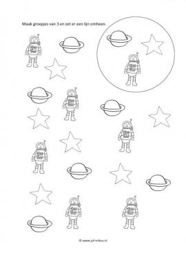 Werkblad ruimte - Groepjes van 3