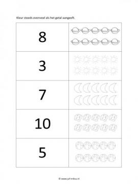 Werkblad ruimte - Tellen 2