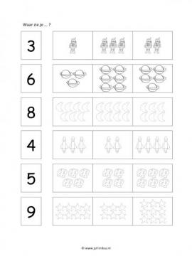 Werkblad ruimte - Tellen 3