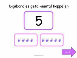 Digibord - Getal aantal koppelen tm 10