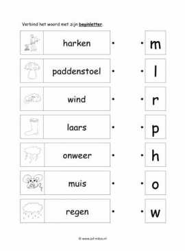 Werkblad herfst - Beginletter moeilijk 2