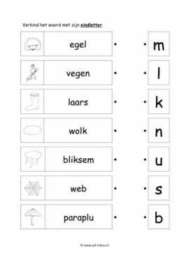 Werkblad herfst - Eindletter moeilijk 2
