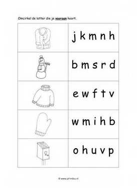 Werkblad winter - Beginklank