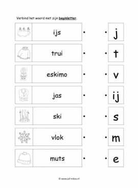 Werkblad winter - Beginletter moeilijk 2