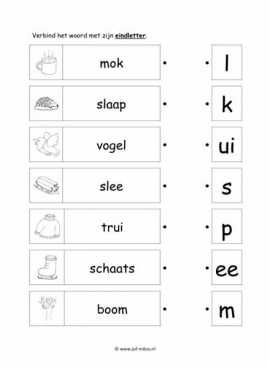 Werkblad winter - Eindletter moeilijk 2