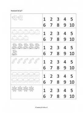 Werkblad winter - Tellen 1